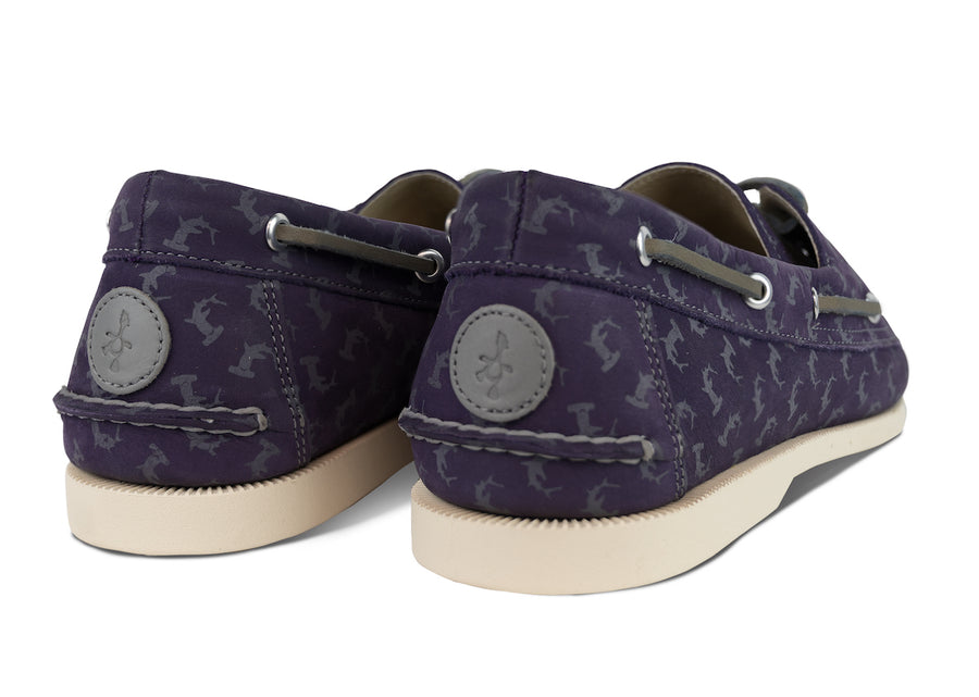 purple boat shoes heel
