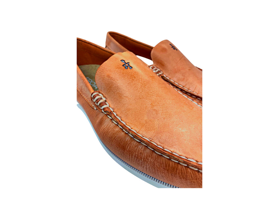 orange venetian loafers detail