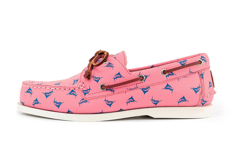 pink boat shoes side